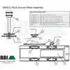 Single Axle Ground Wheel Assembly